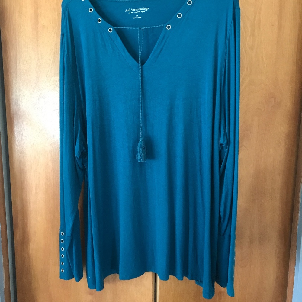 Soft Surroundings long bell sleeve knit top 3X